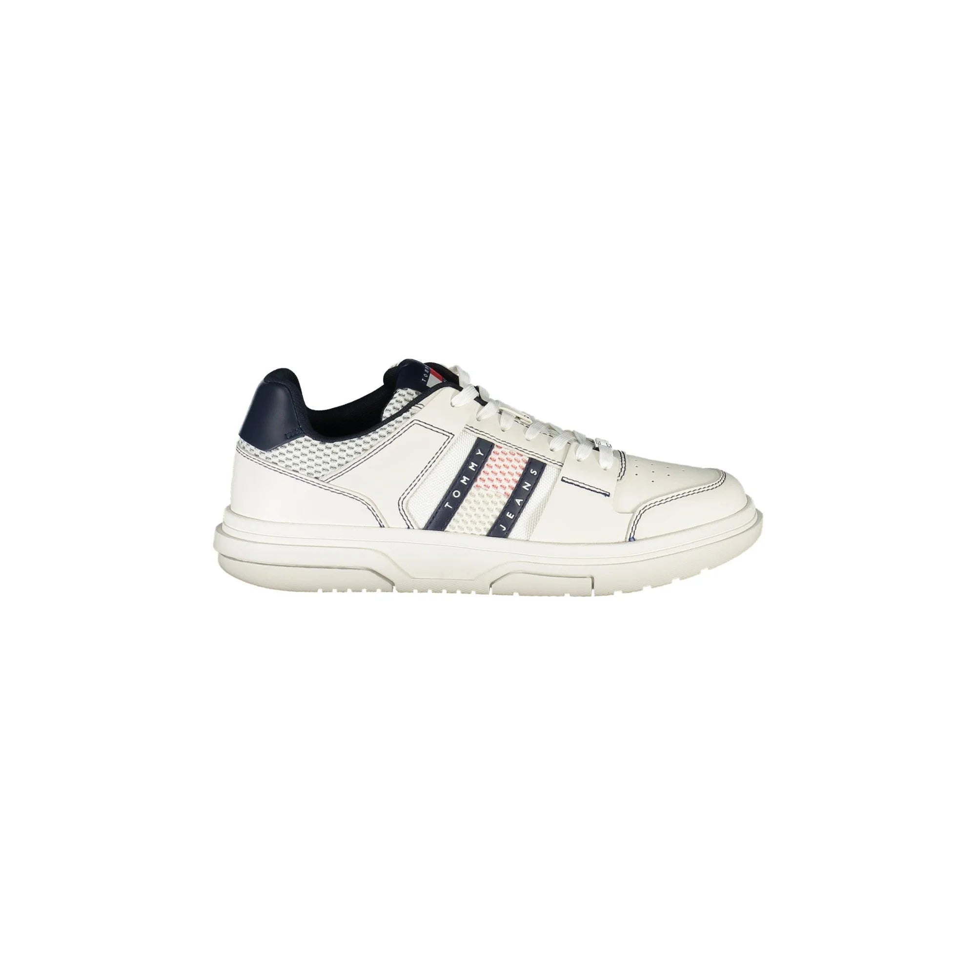 TOMMY HILFIGER Scarpe Sneakers Uomo Blu con Ricamo, Applicazione e Plantare Removibile - foto prodotto